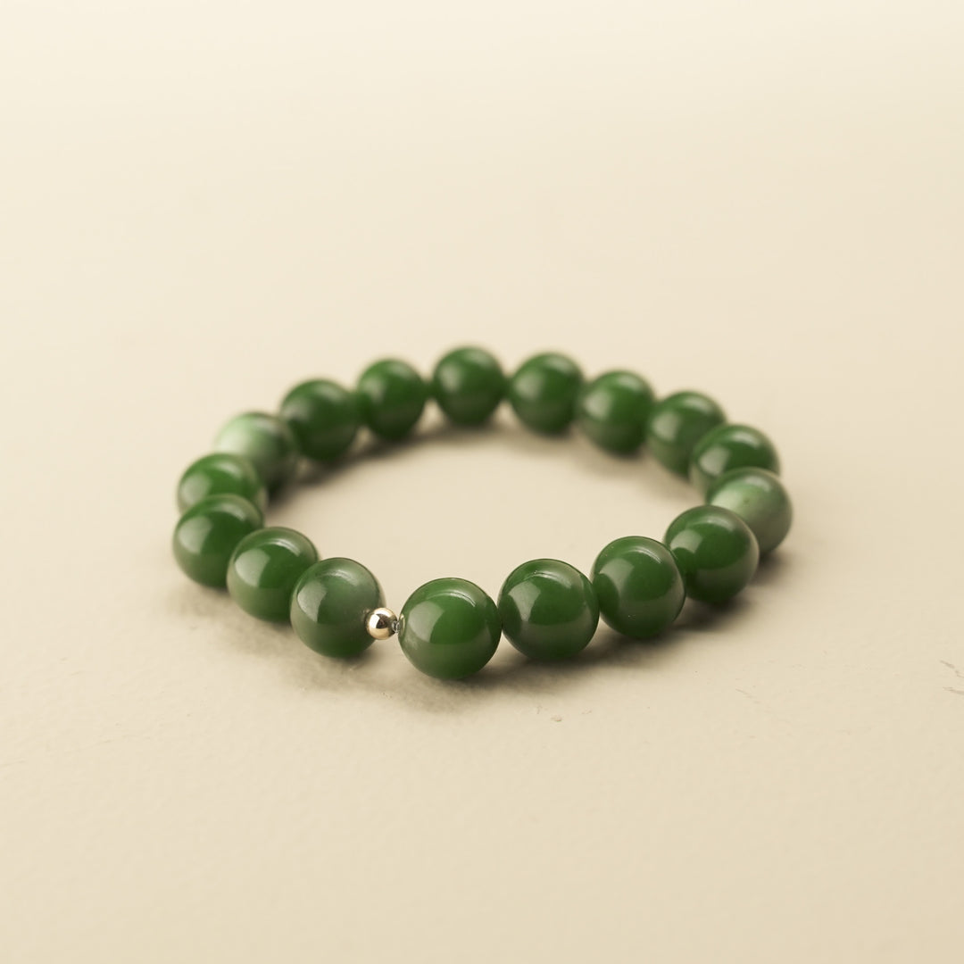 Pounamu Bead Bracelet with 14ct Gold Filled Bead