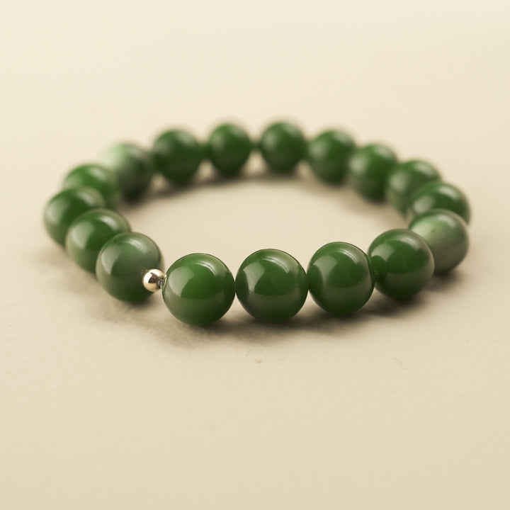 Pounamu Bead Bracelet with 14ct Gold Filled Bead