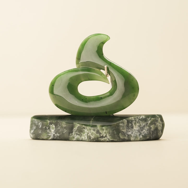 Greenstone Hei Matau Sculpture