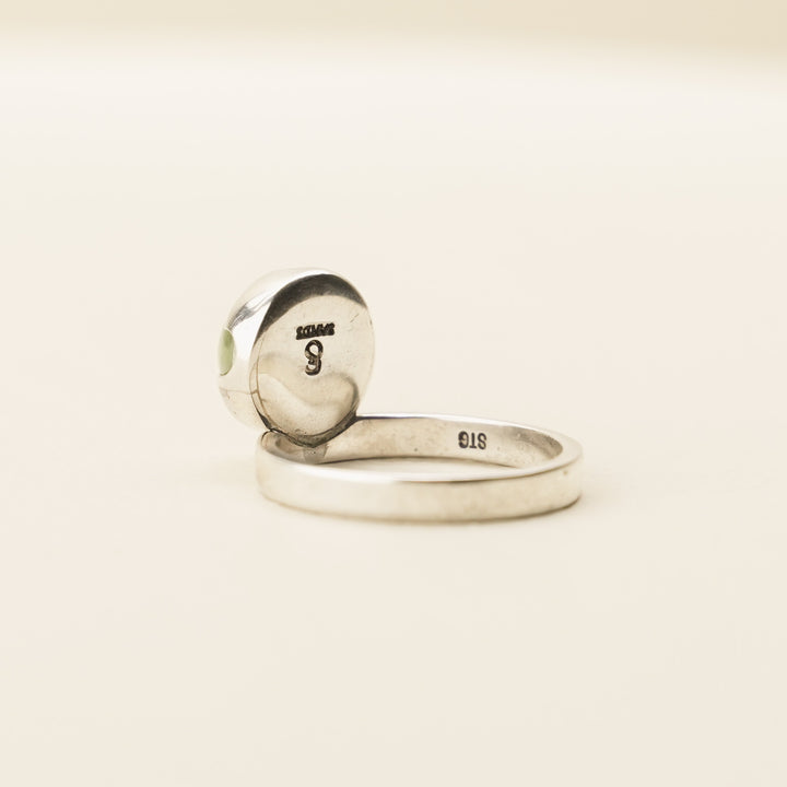 Pounamu Circle Sterling Silver Ring