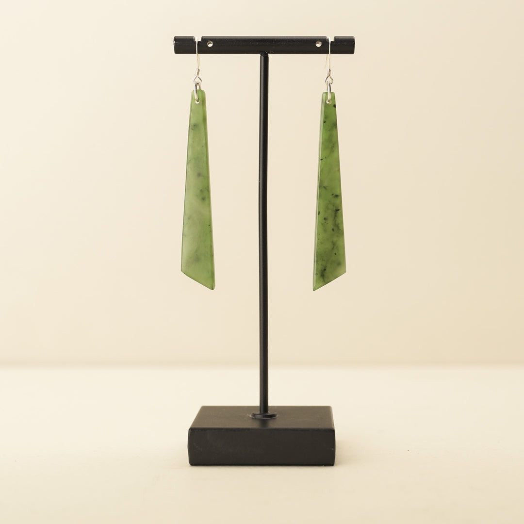 Large Kahurangi Pounamu Drop Earrings