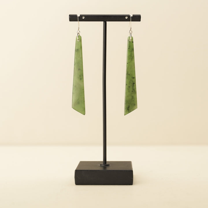 Large Kahurangi Pounamu Drop Earrings