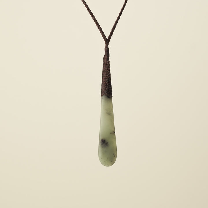 Roimata Inanga Medium Pendant, Brown Binding
