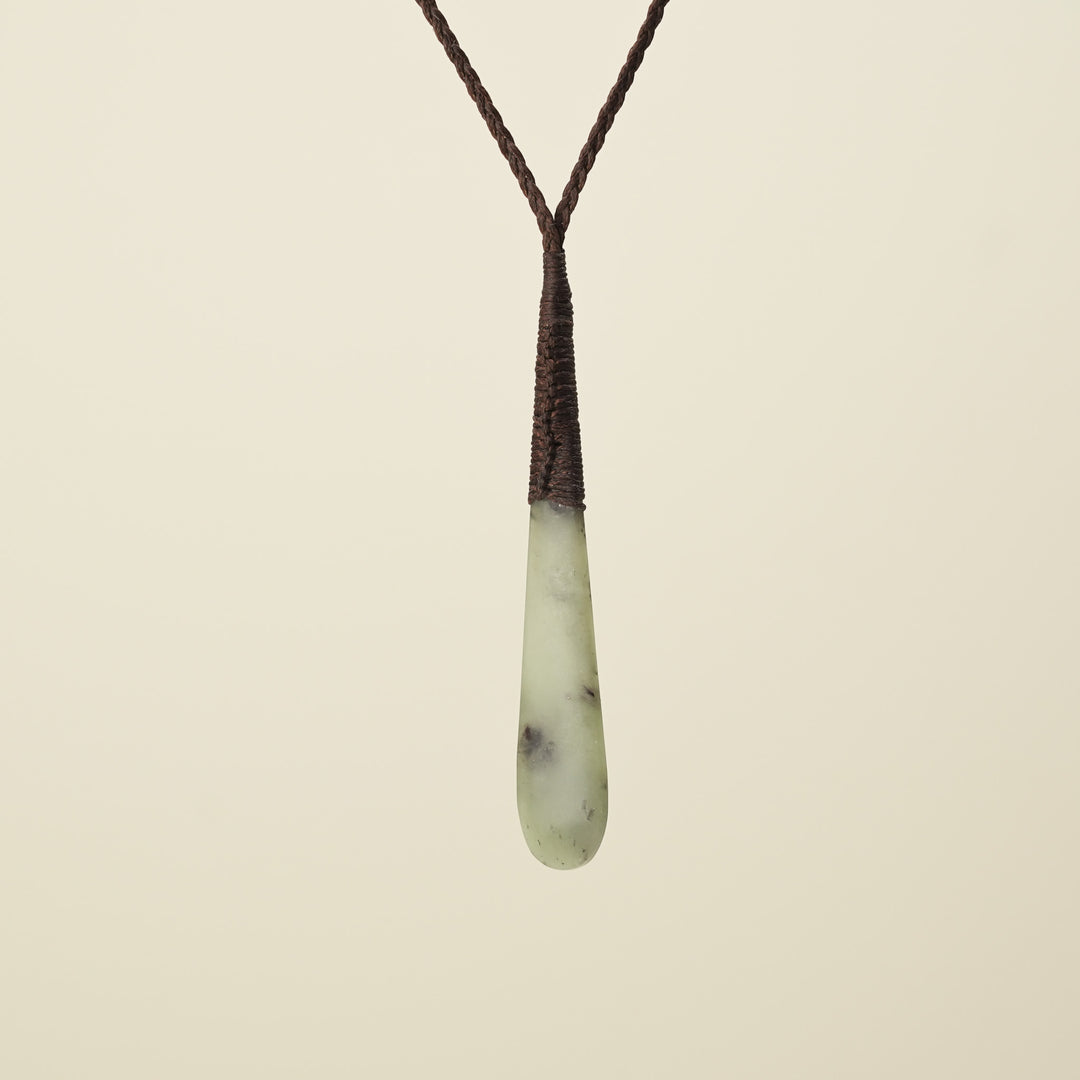 Roimata Inanga Medium Pendant, Brown Binding