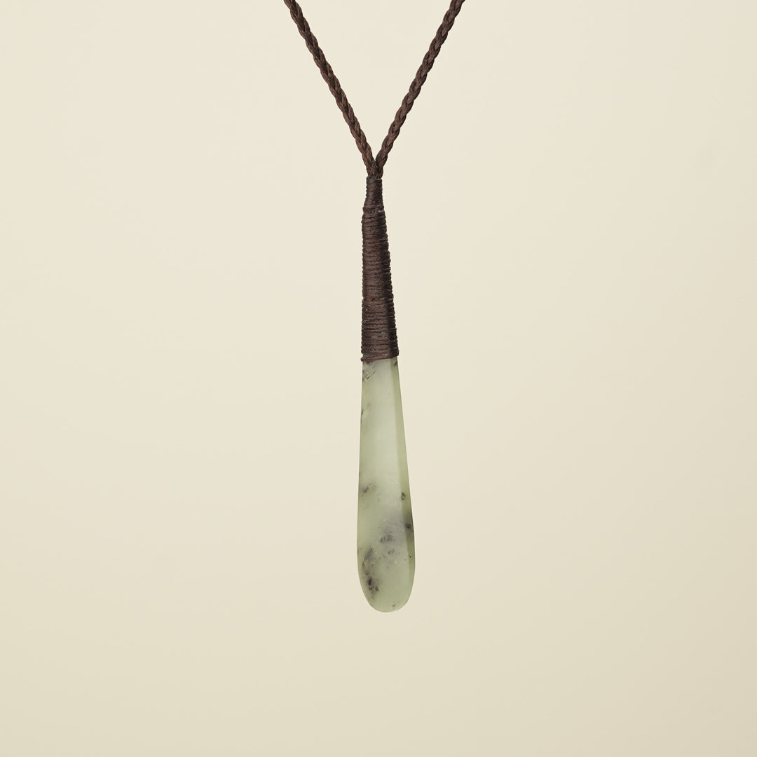 Roimata Inanga Medium Pendant, Brown Binding