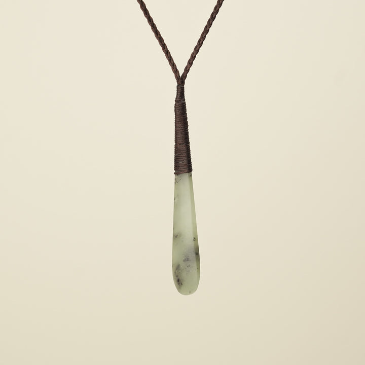 Roimata Inanga Medium Pendant, Brown Binding