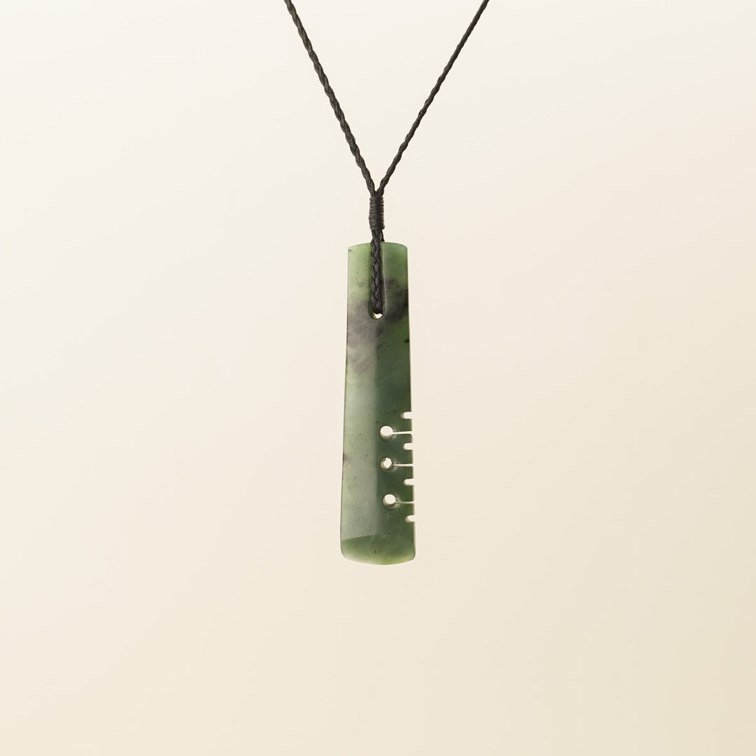 Notched Medium Toki Pounamu Pendant