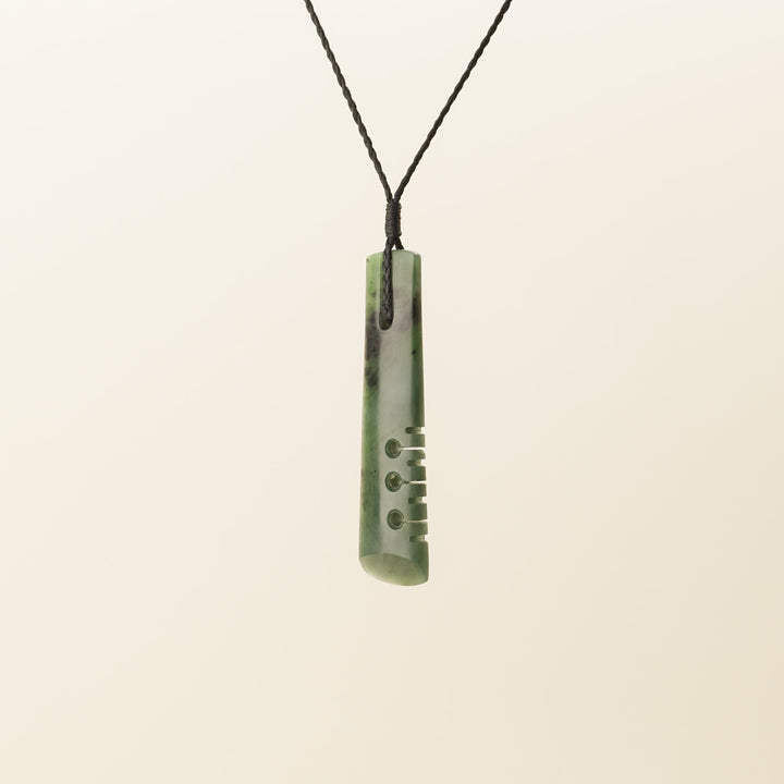 Notched Medium Toki Pounamu Pendant