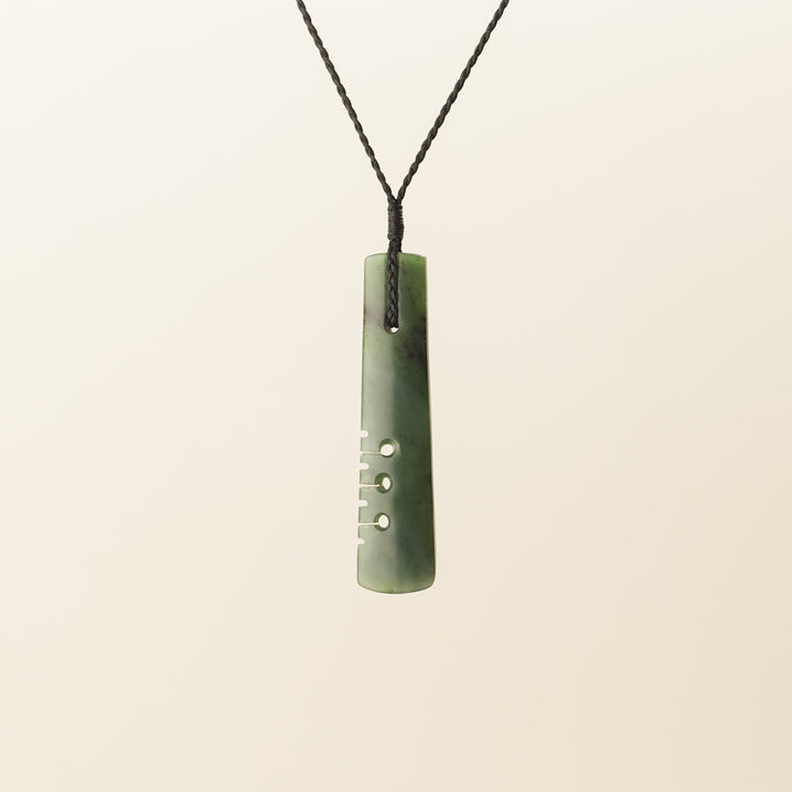 Notched Medium Toki Pounamu Pendant