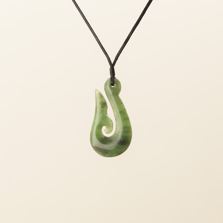 Hei Matau Whale's Tail Pounamu Medium