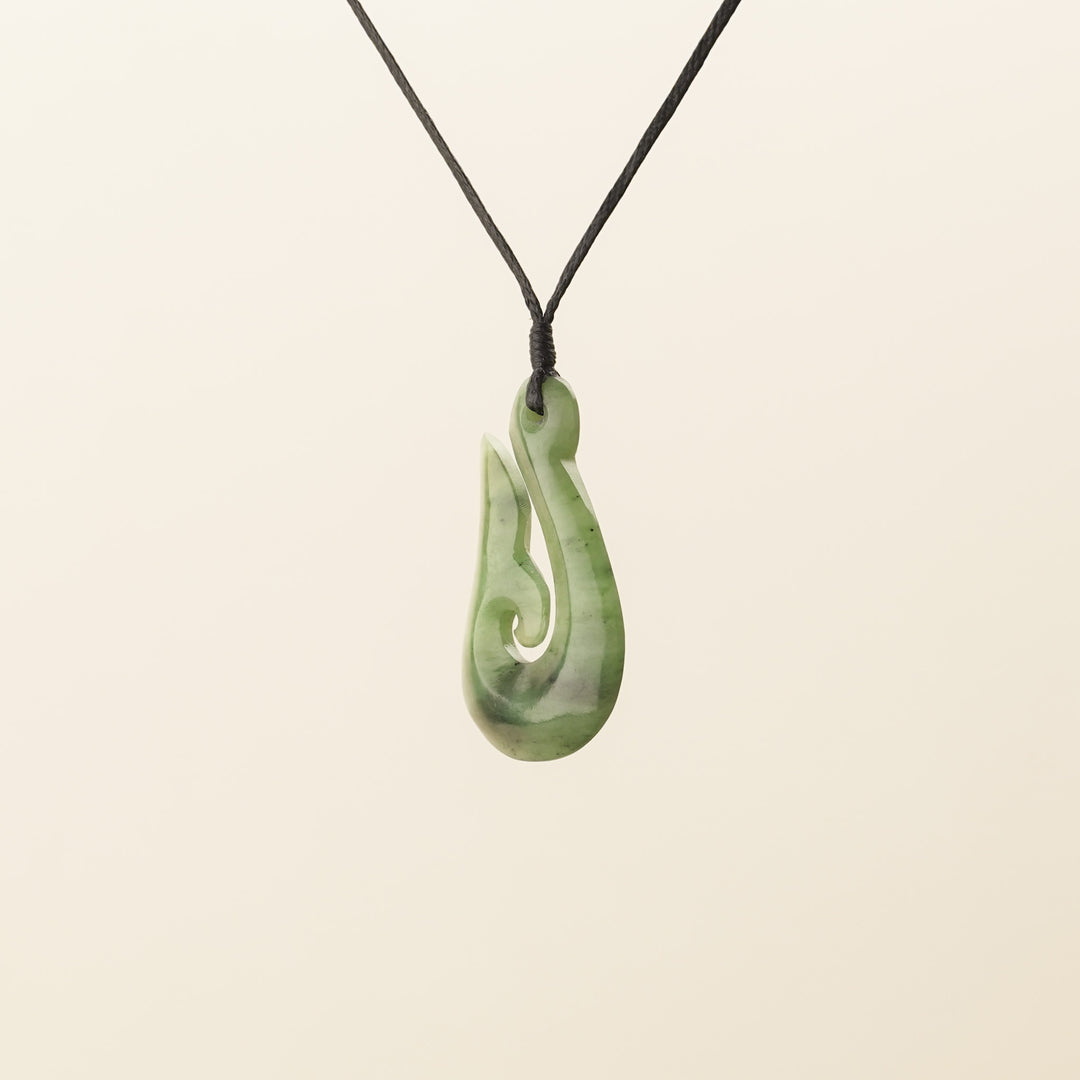 Hei Matau Whale's Tail Pounamu Medium