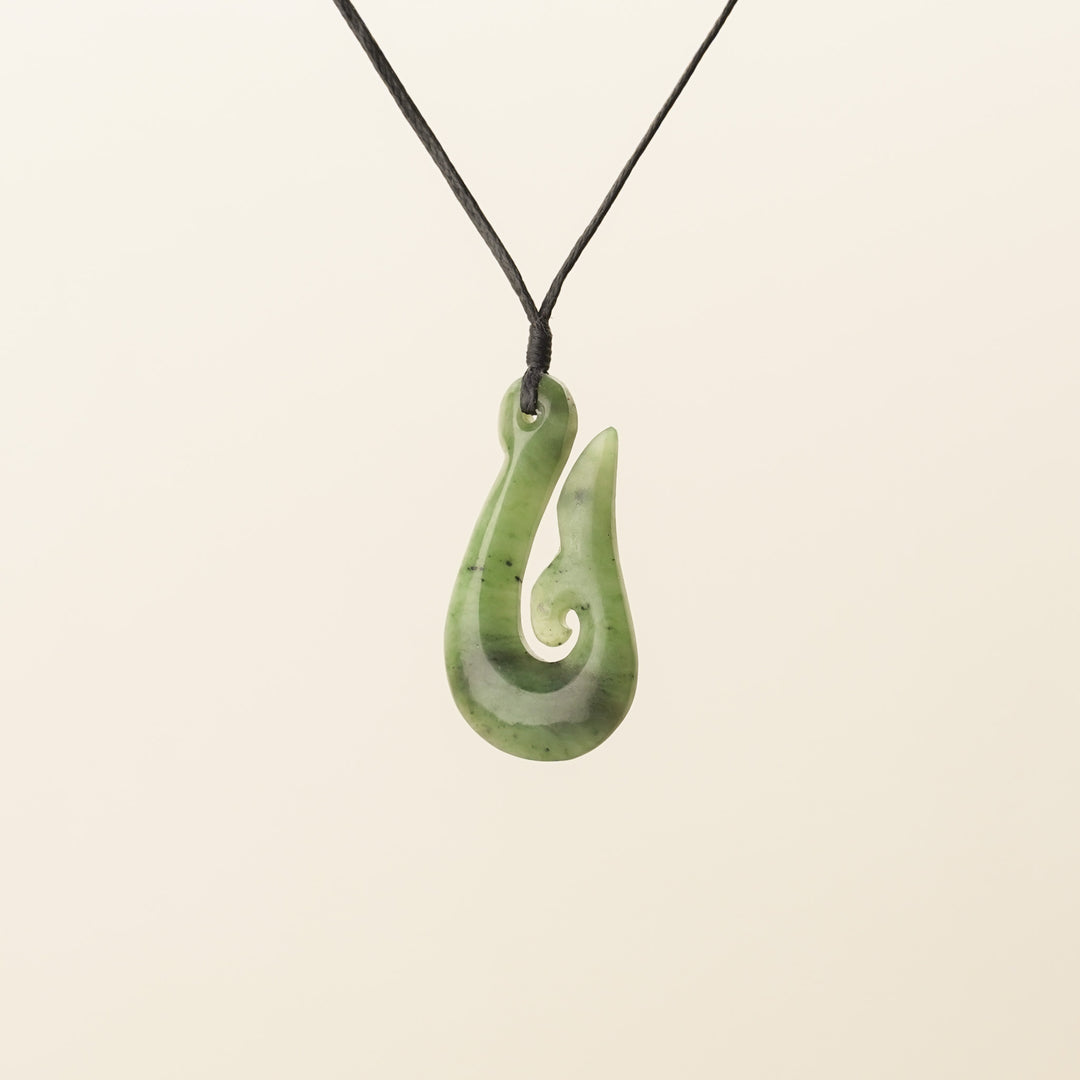 Hei Matau Whale's Tail Pounamu Medium