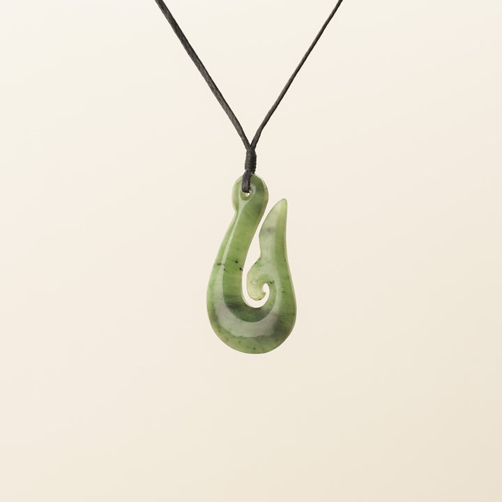 Hei Matau Whale's Tail Pounamu Medium