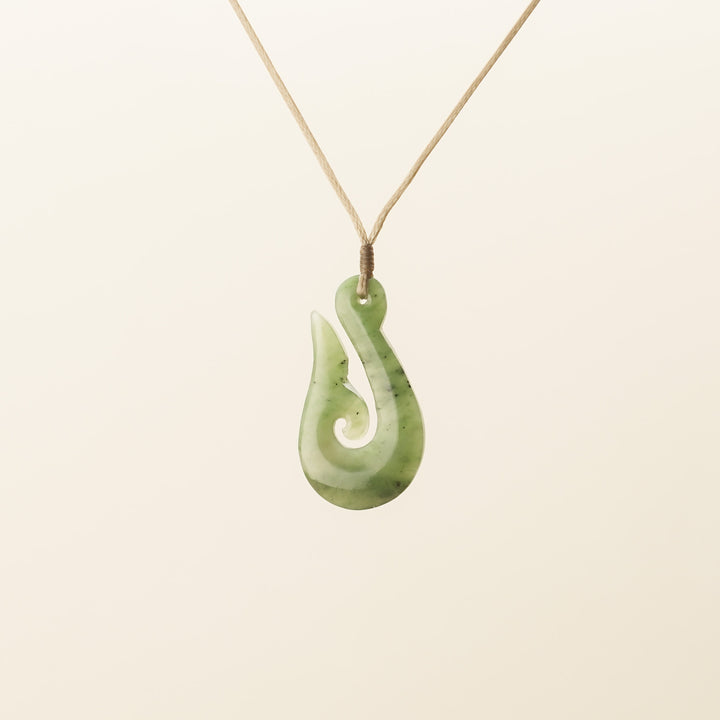 Hei Matau Whale's Tail Pounamu Medium