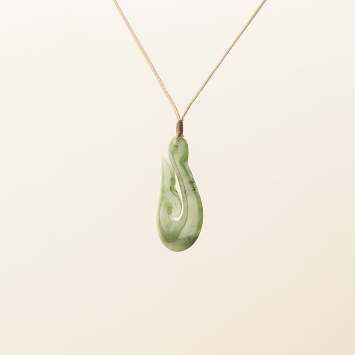 Hei Matau Whale's Tail Pounamu Medium