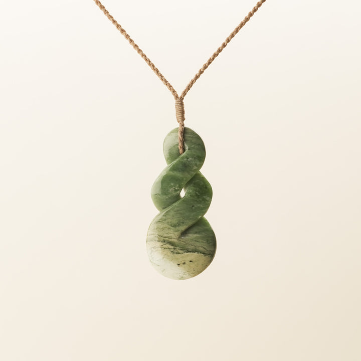 Large Double Pikorua Pounamu Pendant