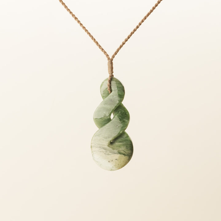 Large Double Pikorua Pounamu Pendant