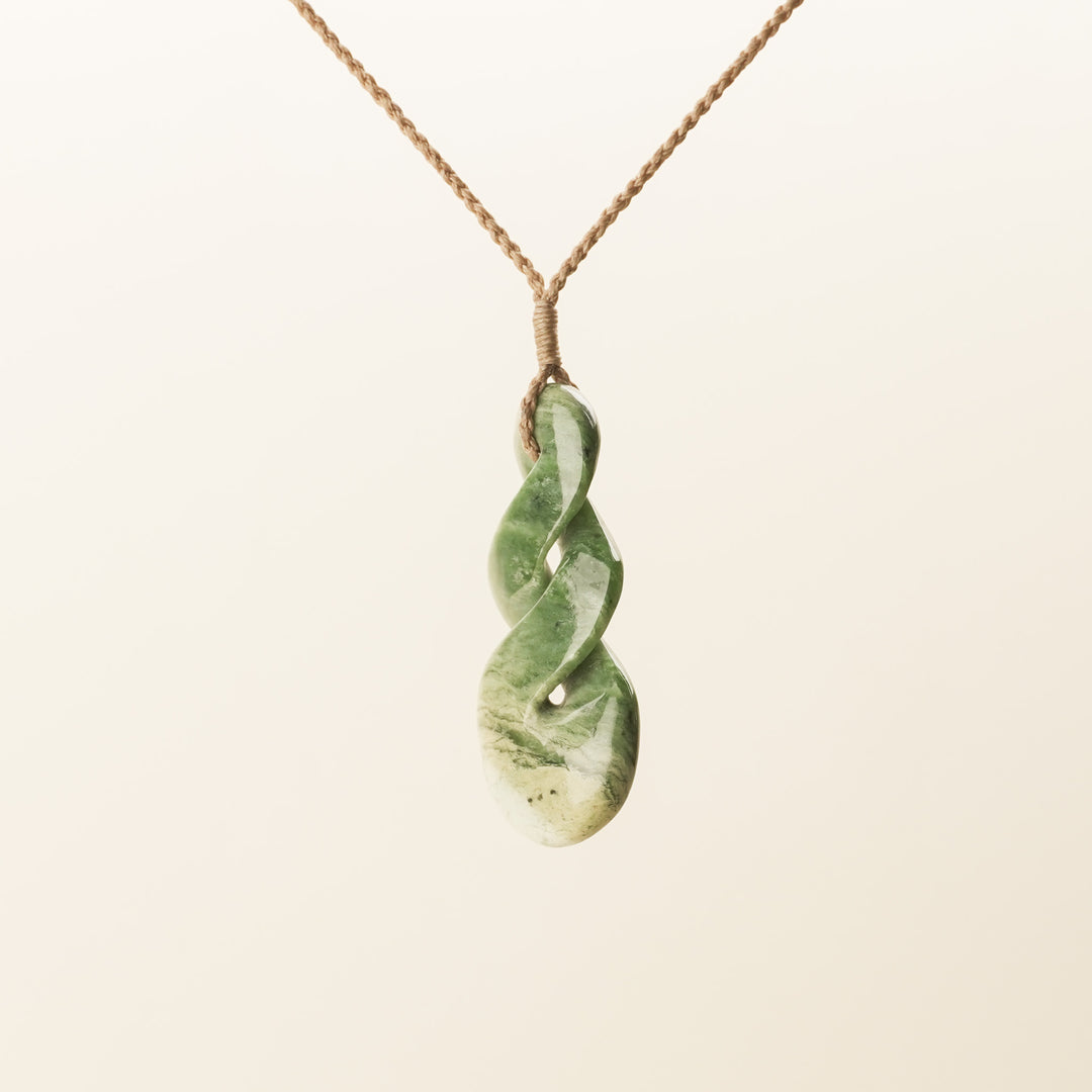 Large Double Pikorua Pounamu Pendant