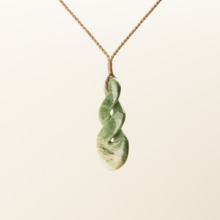 Large Double Pikorua Pounamu Pendant