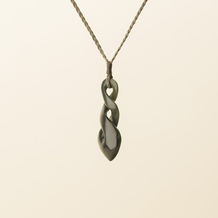 Kawakawa Medium Double Pikorua Pounamu Pendant