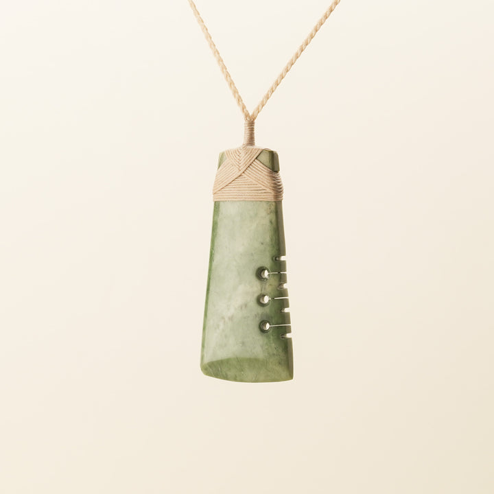 Pounamu Notched Toki XL Pendant