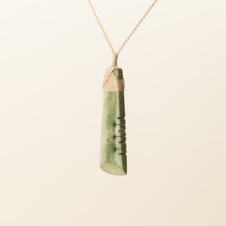 Pounamu Notched Toki XL Pendant