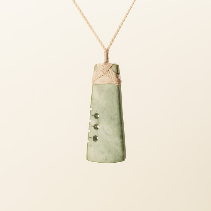 Pounamu Notched Toki XL Pendant