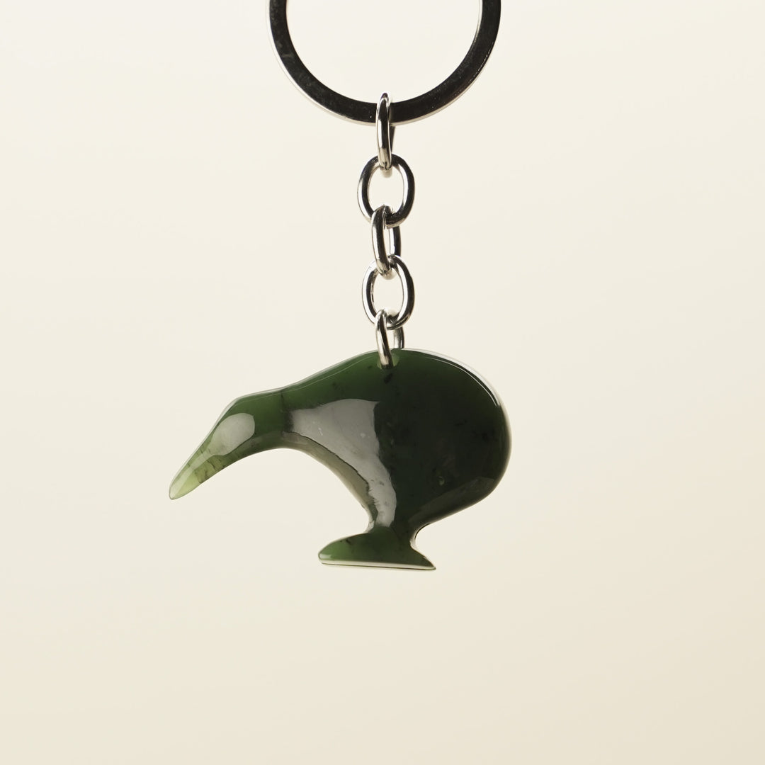 Greenstone Kiwi Keychain