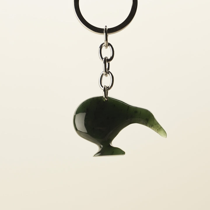 Greenstone Kiwi Keychain