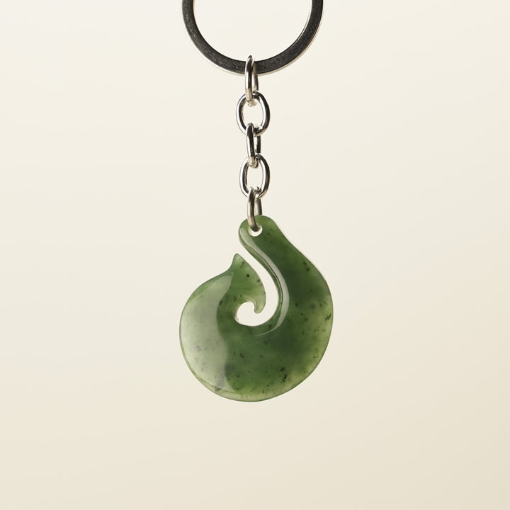 Hei Matau Greenstone Key Ring