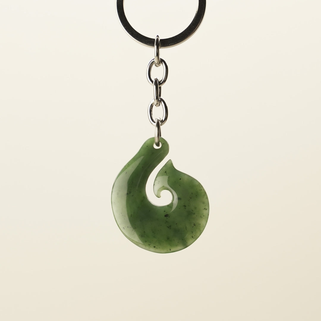Hei Matau Greenstone Key Ring