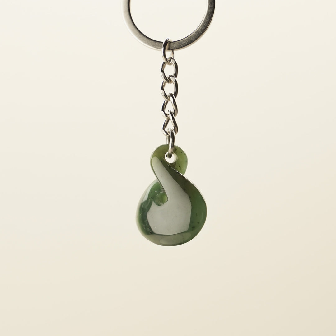 Single Pikorua Greenstone Key Ring