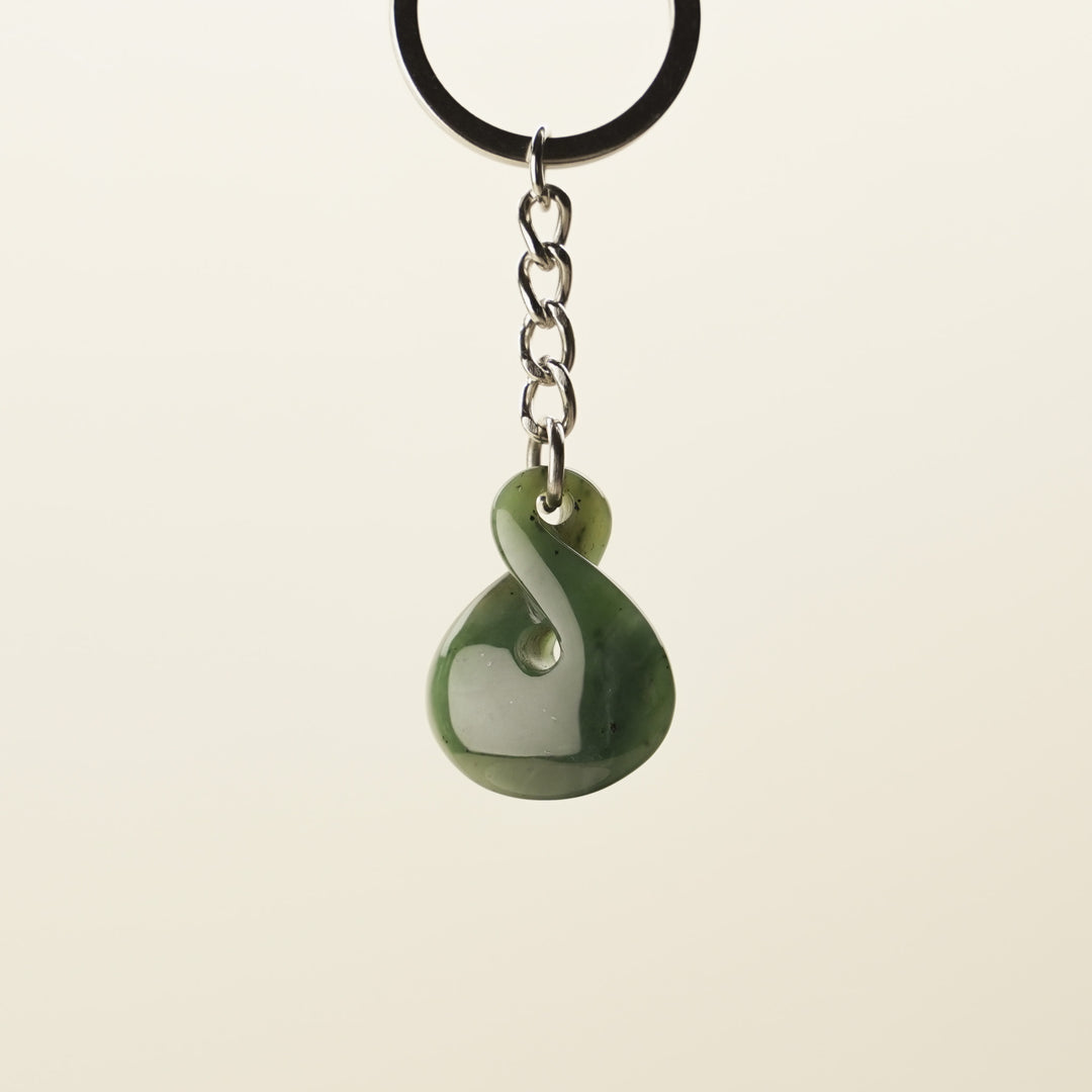 Single Pikorua Greenstone Key Ring