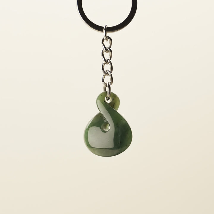 Single Pikorua Greenstone Key Ring