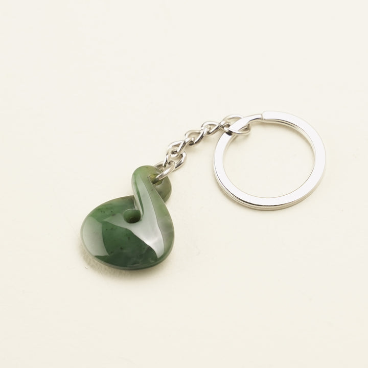 Single Pikorua Greenstone Key Ring