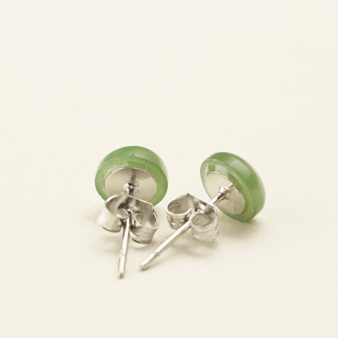 Greenstone Stud Earrings