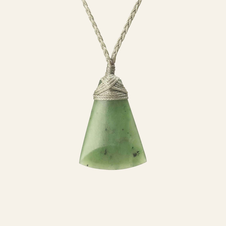 Toki Kahurangi XS Pounamu Pendant, Khaki Binding