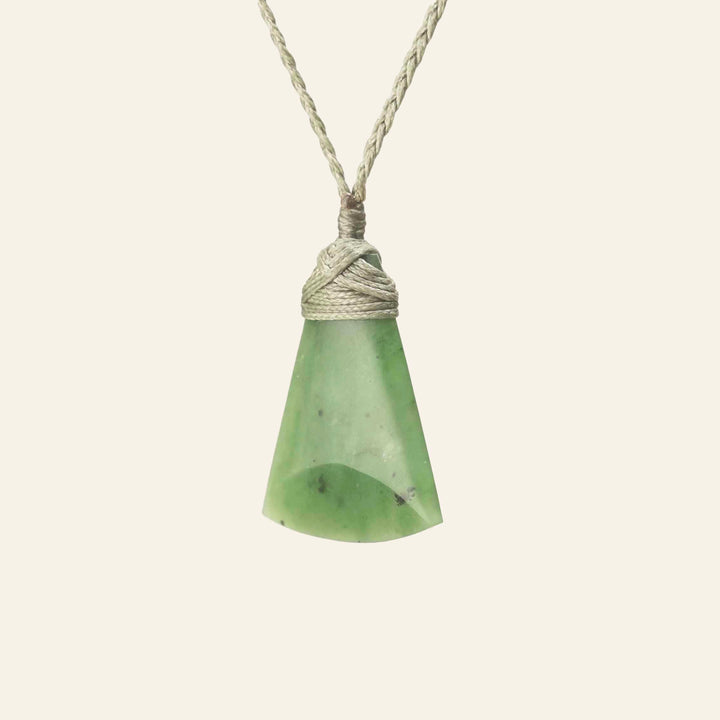 Toki Kahurangi XS Pounamu Pendant, Khaki Binding