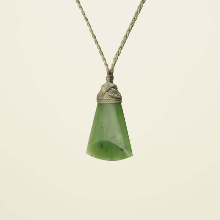 Toki Kahurangi XS Pounamu Pendant, Khaki Binding