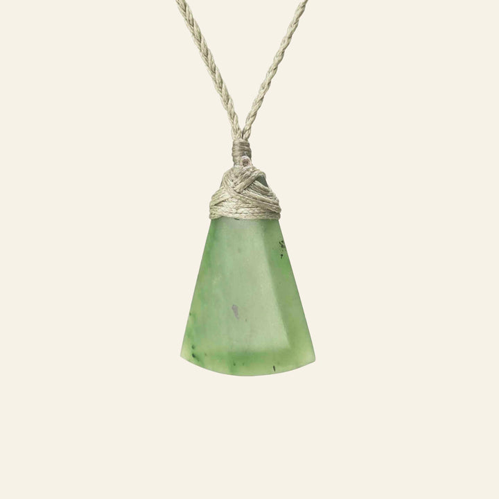 Toki Kahurangi XS Pounamu Pendant, Khaki Binding