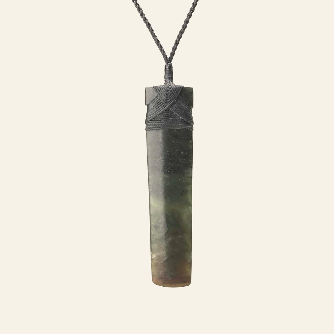 Toki Whakarei Carved Large Totoweka Pounamu Pendant