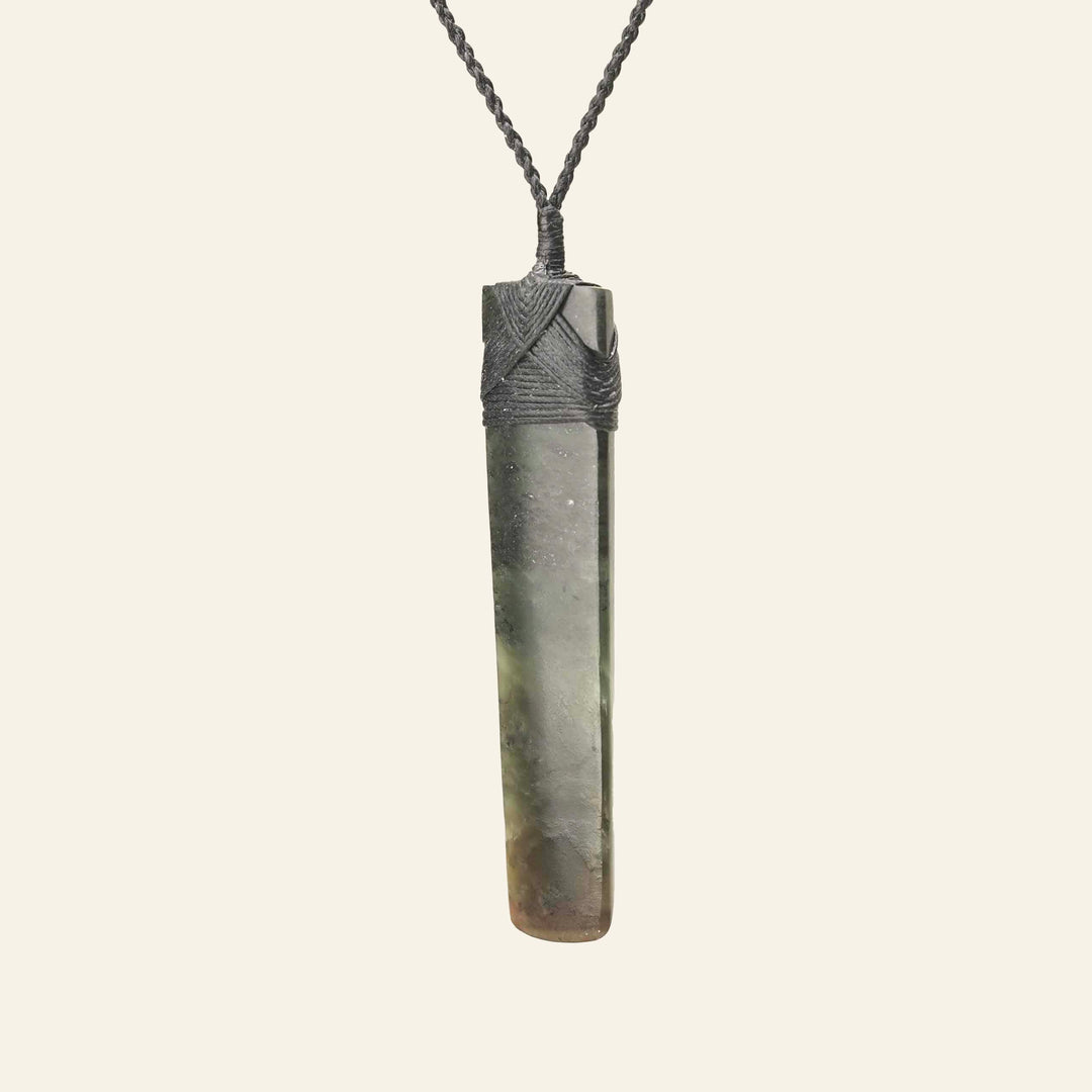 Toki Whakarei Carved Large Totoweka Pounamu Pendant