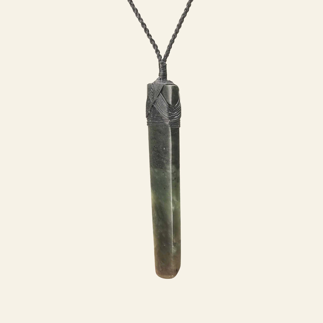 Toki Whakarei Carved Large Totoweka Pounamu Pendant