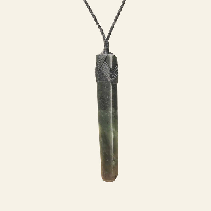 Toki Whakarei Carved Large Totoweka Pounamu Pendant