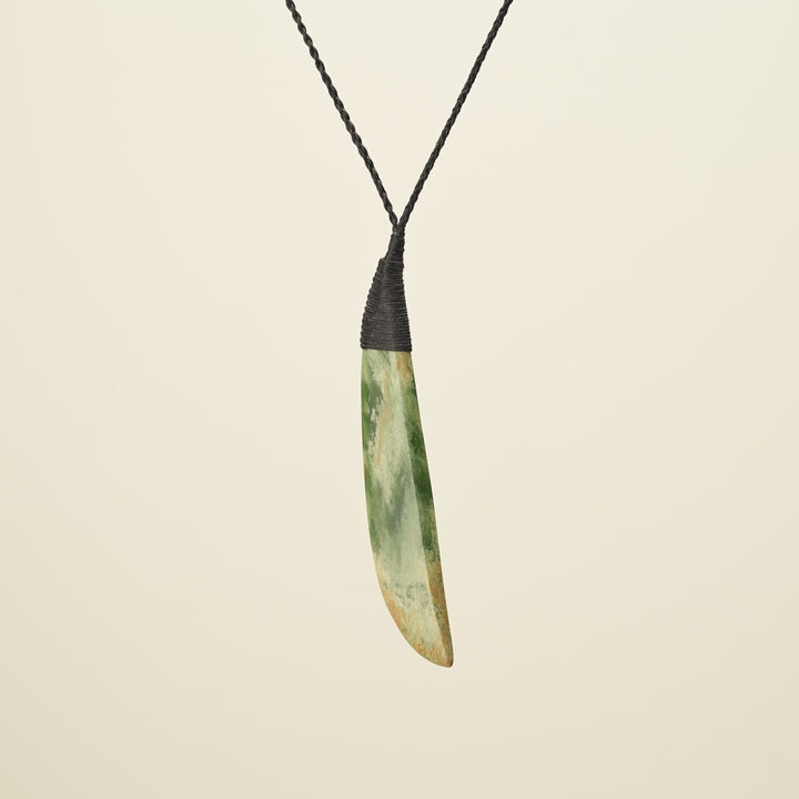 Niho Flower Putiputi Pounamu XL Pendant