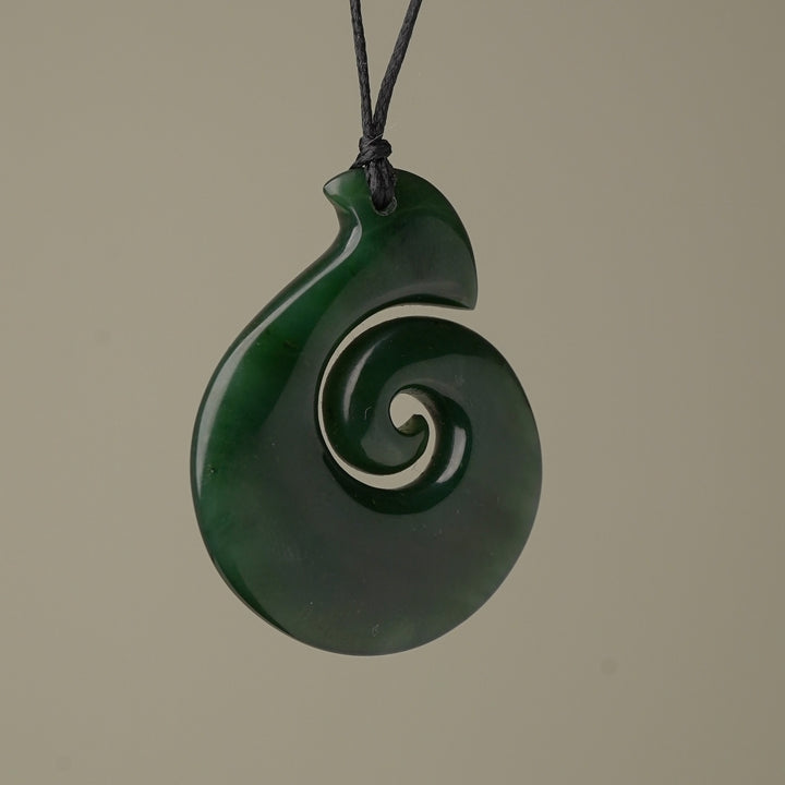 Medium Koru Hei Matau Pendant