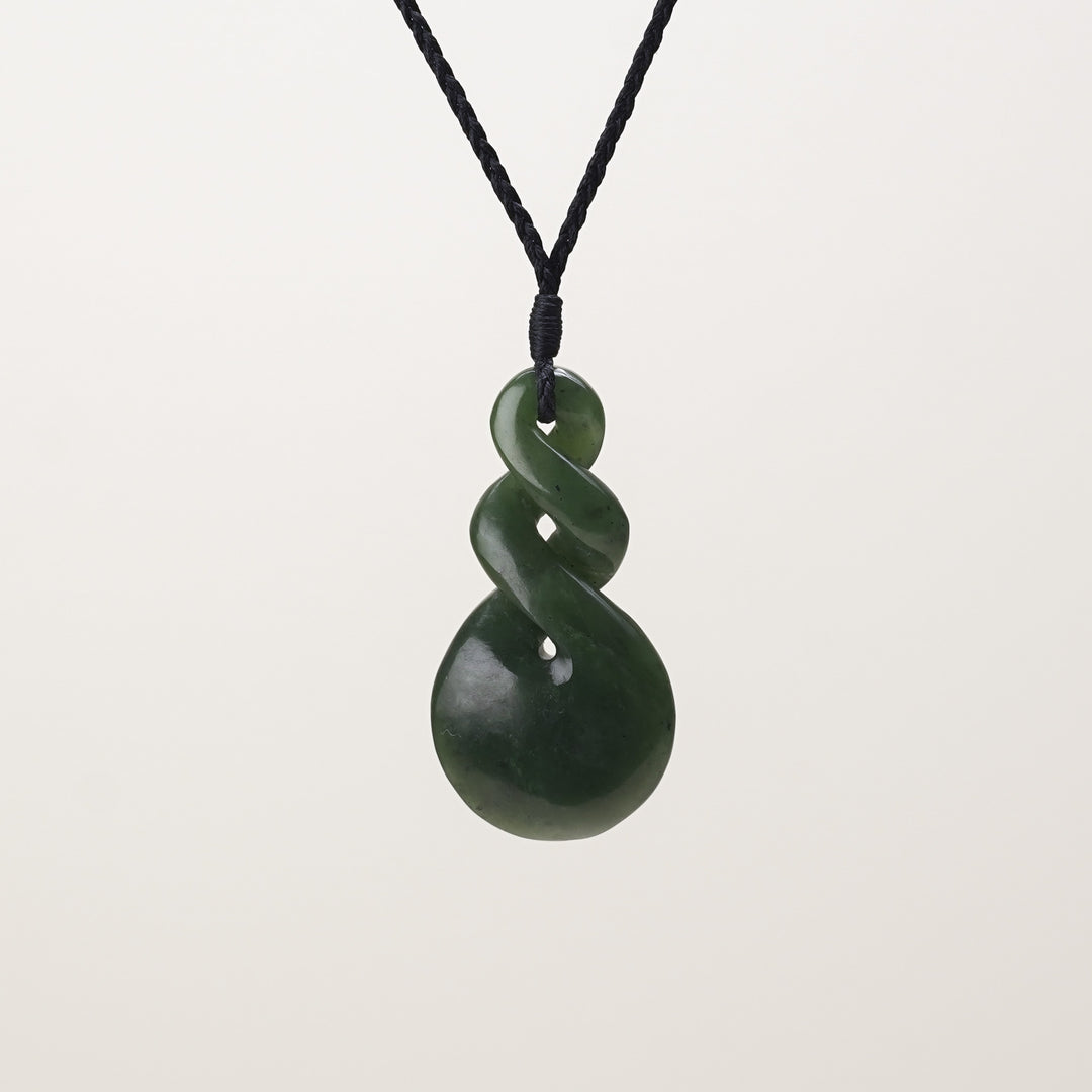 Double Pikorua Pounamu Large Pendant