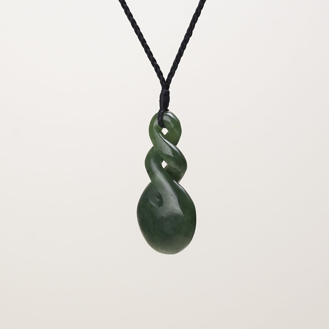 Double Pikorua Pounamu Large Pendant