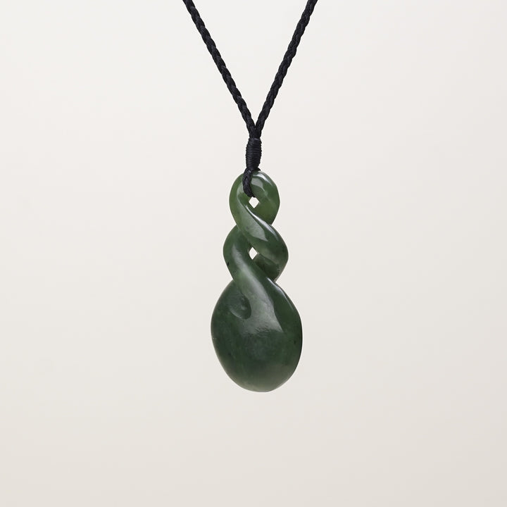 Double Pikorua Pounamu Large Pendant