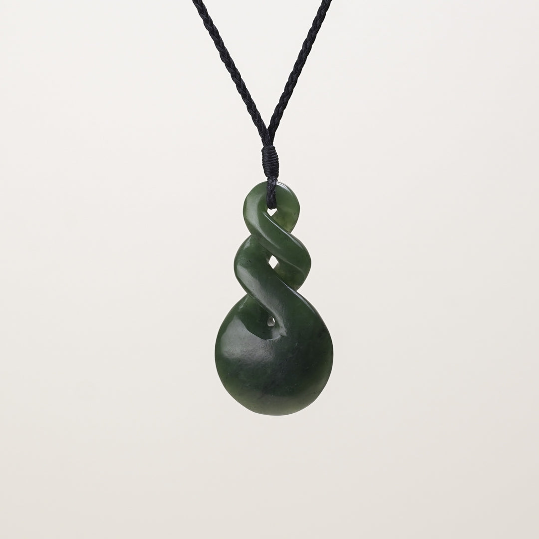 Double Pikorua Pounamu Large Pendant